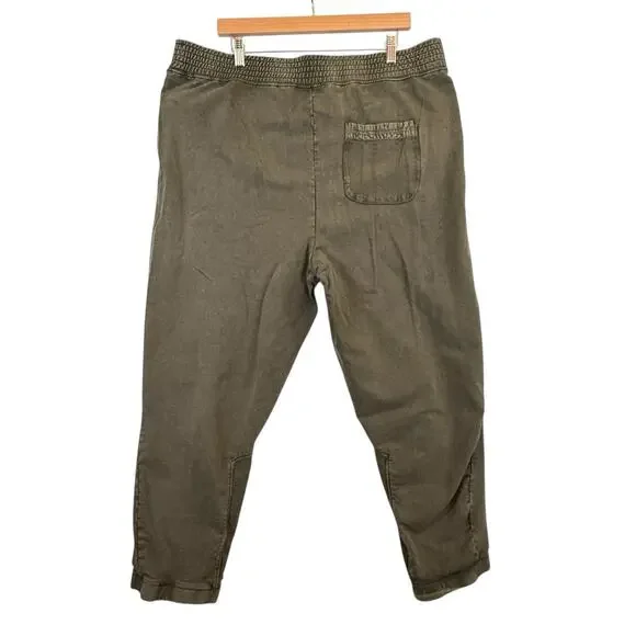 Anthro SaturdaySunday SIZE XL 40x25 Womens Theo Utility Jogger Pants Khaki Green - Picture 2 of 11
